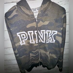 PINK Victoria's Secret Camo Hoodie - Green and Brown